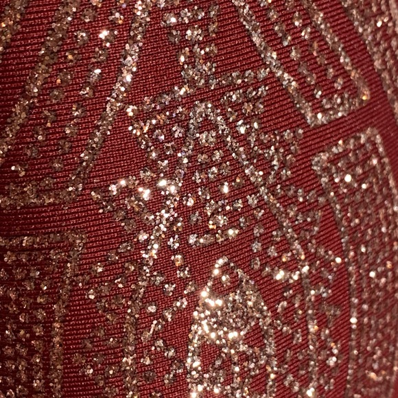 Wine dress with diamond/glitter embellishments - Picture 8 of 8